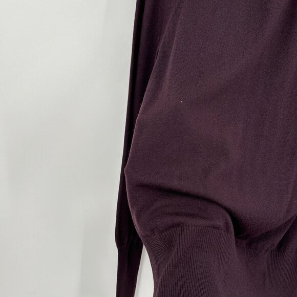 PHILIPPE ADEC Plum Purple Silk Cashmere Turtleneck Pullover Sweater Size Large - Picture 7 of 7